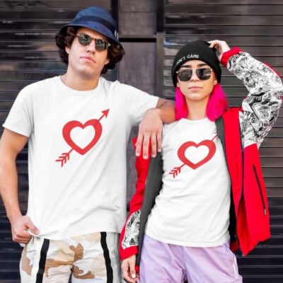 Symbol of Love Couple T Shirt