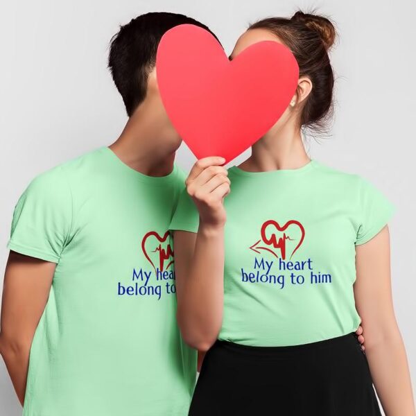 My Heart Belongs Couples T Shirt