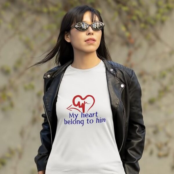 Belongs to Couples T Shirt White My Heart Belongs Couples T Shirt