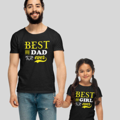 Best Ever Dad and Kids T Shirt