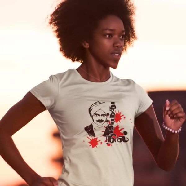 Bharathiyar T Shirt white Bharathiyar Tamil T Shirt for Kids