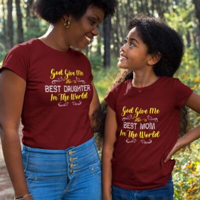 God Give Me T Shirt for Mom and Daughter Best Mom and Daughter T Shirt