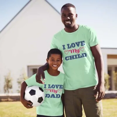 I Love My Dad and Son T Shirt