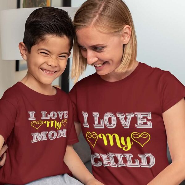 I Love My Mom and Son T Shirt