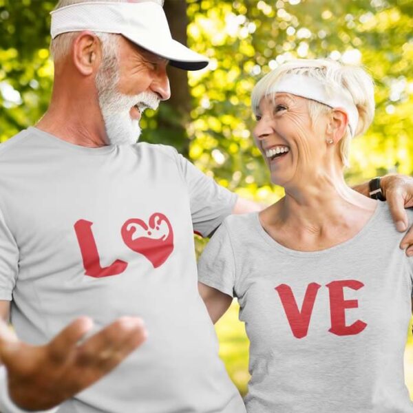 Love lover t shirt grey Love T Shirt