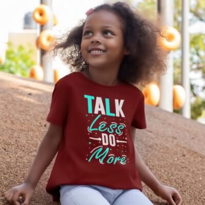Talk Less Do More Kids T Shirt