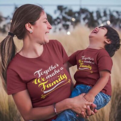 Together We Make a Family | Mom Son T Shirt